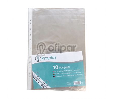 Folio Oficio Proplas x 10 unid.