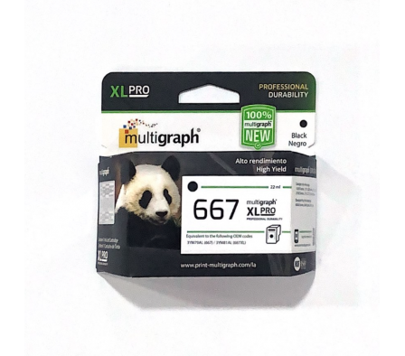 Tinta Multigraph p/HP 667 XL Negro