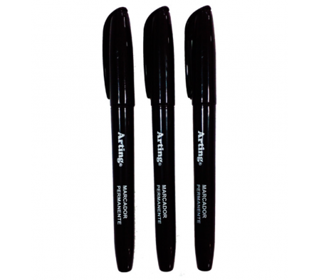 Marcador permanente Arting Negro punta fina