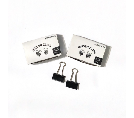 Binder clip 25 mm Caja x12 unid.