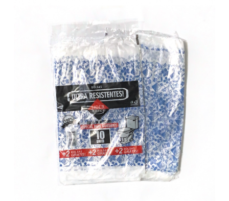 Bolsa de residuos para baño paq x10