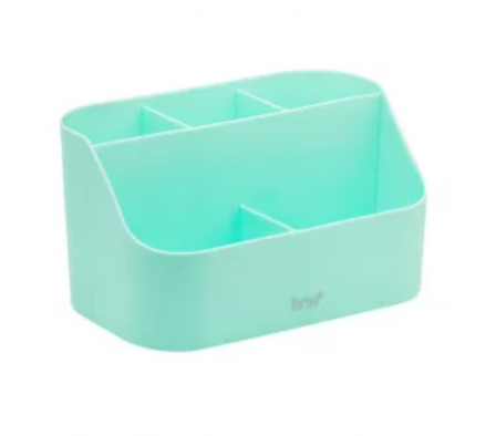 Organizador plástico 5 divisorias Verde