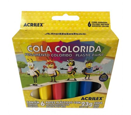 Cola Colorida Acrilex x 6 Col. 23 g. 2606
