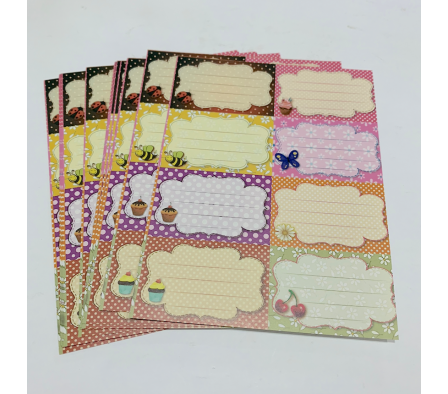 Rotulo escolar decorado - nena