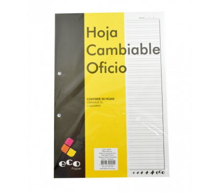 Hojas doble raya TO ECO paq. x50