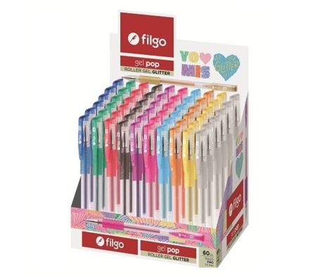 Bolígrafo Roller Gel Pop Filgo Glitter