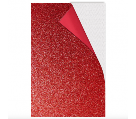 Goma eva Super Glitter Rojo