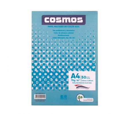 Papel Multiuso A4 Cosmos - Celeste (paq. x 50)