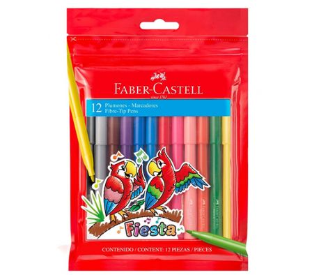 Marcador Faber Fiesta 12 U fino