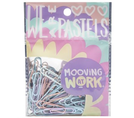 Clips Pastel 33mm 60unid. Mooving