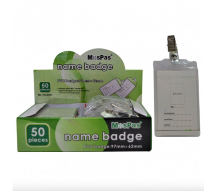 Portanombre Nº2 Vertical c/pinza