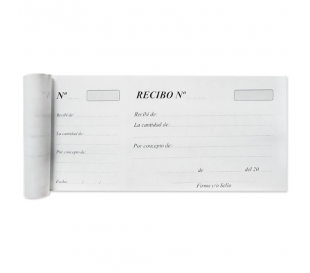 Talonario de recibo Gs. - 50 hojas