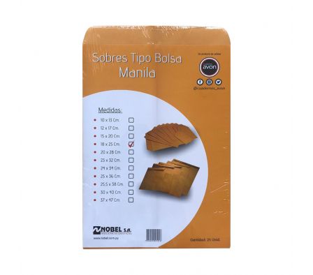 Sobre Manila Avon 18 x 25 cm