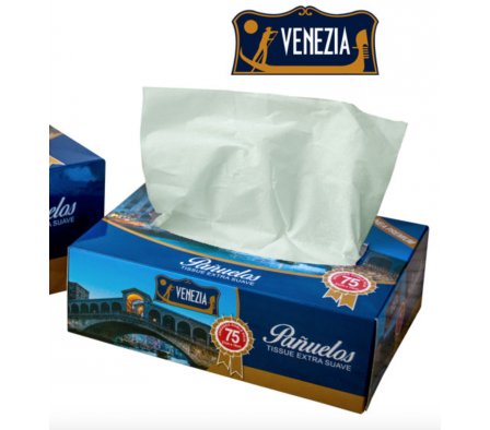 Pañuelo desechable doble hoja Venezia x75 21x14cm